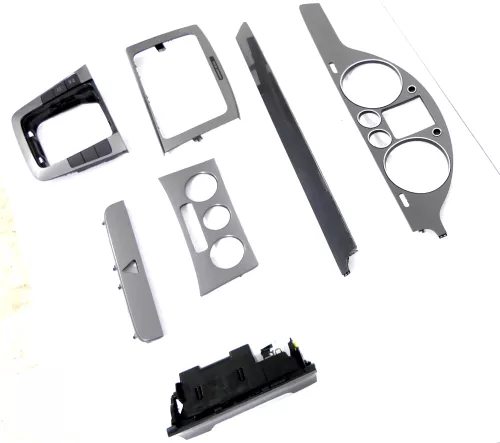 VW Passat 3C Mittelkonsole Verkleidung Klappe Abdeckung Dekor dunkel grau