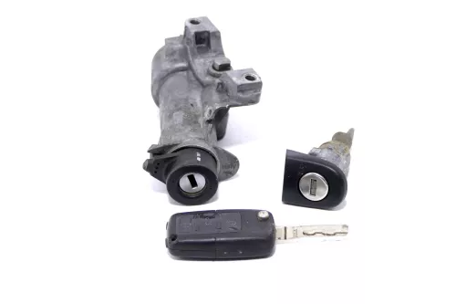 Skoda Fabia 6Y Zündschloß Schloß Zündung 1x Schlüssel + 1x Türschloß links Funk