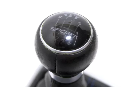 VW Golf Plus 5M Schaltknauf Schaltsack Schaltung Schaltknüppel 6-Gang Leder blau (146983)