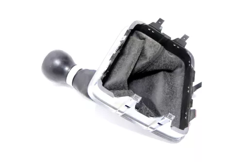 VW Golf Plus 5M Schaltknauf Schaltsack Schaltung Schaltknüppel 6-Gang Leder blau (146983)