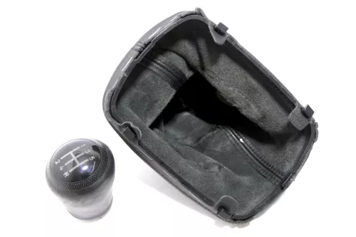 Audi A6 4B Schaltknauf Schaltsack Schaltknüppel original 5-Gang Leder schwarz (146987)