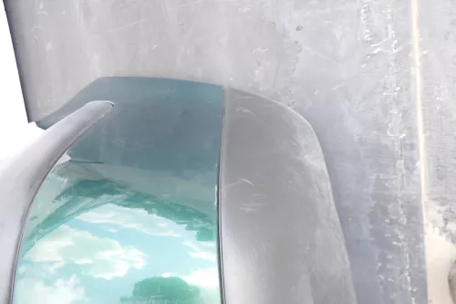 VW Golf 4 Limousine Stoßstange hinten Heckstoßstange Stoßfänger grün LC6M bright (147313)