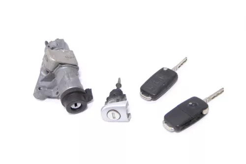 VW Polo 9N 9N3 Schloßsystem Türschloß 2x Funk Schlüssel Schloß + Zündschloß