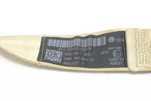 VW Eos 1F Gurt 1Q0857805 UHQ hinten links beige besch (148241)