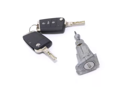 Golf 7 5G Türschloß mit 2x Schlüssel Schloß Tür links vorne Funkschlüssel Funk