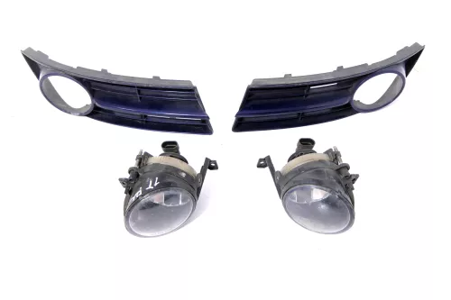 Touran 1T Caddy 2K Gitter in Stoßstange vorne Nebelscheinwerfer 2x blau LB5N