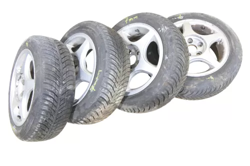 Polo 9N Ibiza Fox Alufelgen Reifen 165/70 R14 - 5-7mm Allwetterreifen KBA 45510 (149159)