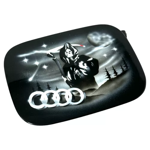 A6 4B 4Z Tankdeckel Tankklappe Tank Deckel Klappe schwarz Airbrush Sensenmann (149175)