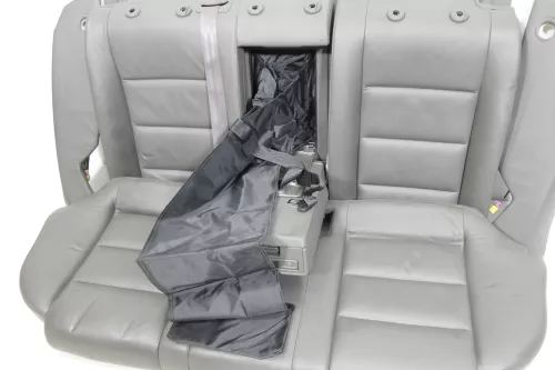 Audi A4 B6 B7 8E Avant Sitz Rückbank Rücksitzbank hinten Leder grau Armlehne Ski (150038)