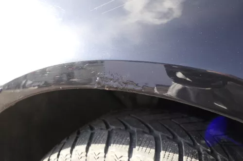 VW Passat 3C Kotflügel vorne rechts schwarz LC9X 3C0821022 original - Rost (150599)