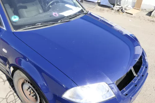 VW Passat 3BG Motorhaube Klappe vorne vorn Haube blau LA5E (150895)