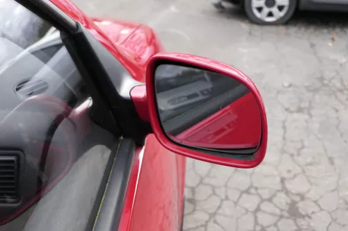 VW Golf 4 Bora manueller Spiegel vorne rechts Außenspiegel rot (151279)