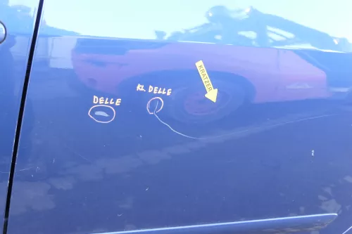 VW Golf 5 Cross Plus 5M1 Tür hinten links blau LA5K mit Rahmen (151500)