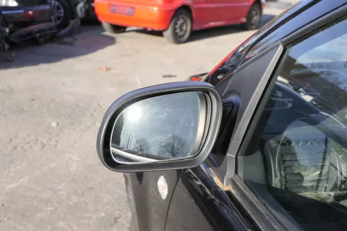VW Fox 5Z Spiegel Außenspiegel + Glas links schwarz L041 mechanisch manuell (151739)