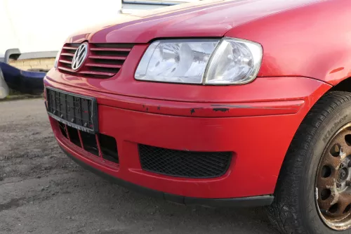 VW Polo 6N2 Stoßstange vorne Frontstoßstange Stoßfänger rot LP3G ohneGrill (151814)