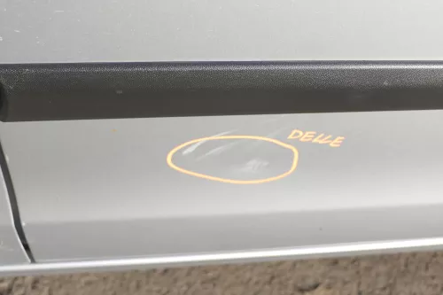 VW Polo 9N 9N3 Tür hinten links 4/5-Türer grau silber LA7W - Delle (151891)