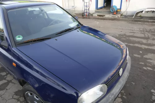 VW Golf 3 + Cabrio 1E Motorhaube Haube Klappe vorne blau LA5E (152460)