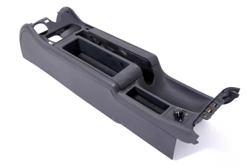 A6 4B Mitteltunnel hinten Verkleidung um Handbremse Konsole schwarz OHNESchalter