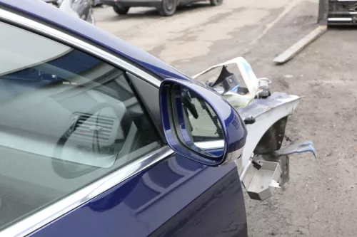 VW Passat 3C elektrischer Spiegel Außenspiegel rechts blau LD5Q anklappbar Umfel (152613)