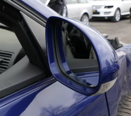 VW Passat 3C elektrischer Spiegel Außenspiegel rechts blau LC5E anklappbar Umfel (152696)