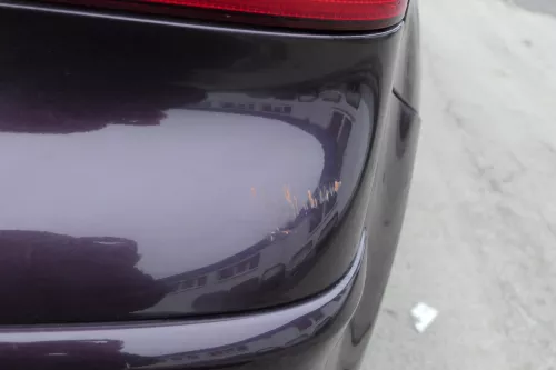 VW Polo 9N 9N3 Stoßstange Heckstoßstange hinten lila LC3W rosewoodred (152741)