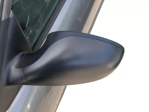 Seat Ibiza 6L mechanischer manuell Spiegel Außenspiegel links schwarz matt blac (153585)