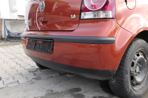 VW Polo 9N 9N3 Stoßstange Heckstoßstange hinten orange LA2W PDC (154007)