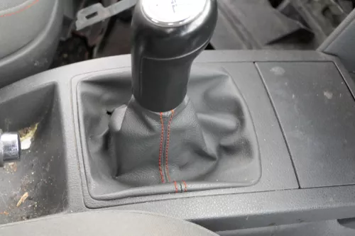 VW Polo 9N 9N3 Schaltknauf Schaltsack Schaltung Schaltknüppel Goal orange Nähte (154015)