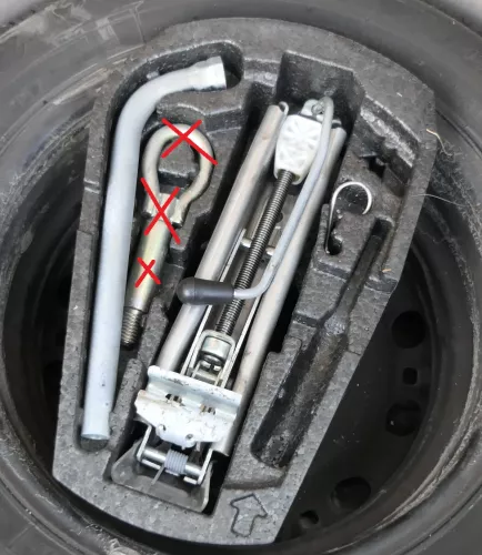 VW Polo 6R 6C 9N Bordwerkzeug Wagenheber Schlüssel Werkzeug Styropor Einlage