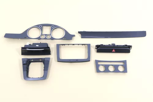 VW Passat 3C Mittelkonsole Verkleidung um Radio Klappe Abdeckung Dekor dunkel gr (155086)