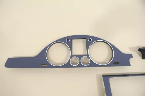 VW Passat 3C Mittelkonsole Verkleidung um Radio Klappe Abdeckung Dekor dunkel gr (155086)