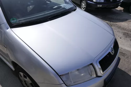 Skoda Fabia 6Y Motorhaube KLappe vorne silber grau LF7T mit Grill (155346)