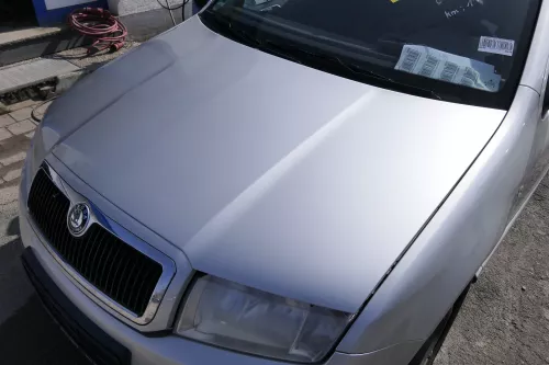 Skoda Fabia 6Y Motorhaube KLappe vorne silber grau LF7T mit Grill (155346)