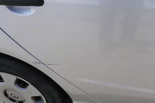 Skoda Fabia 6Y Limousine Schrägheck Tür hinten rechts grau silber LF7T diamantsi (155355)