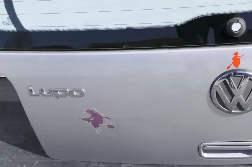 VW Lupo 6X Heckklappe Klappe Kofferraumklappe Scheibe silber LR7X (155579)
