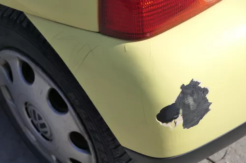 VW Lupo Stoßstange hinten Heckstoßstange Stoßfänger gelb LD1B 6X0807421E (155678)