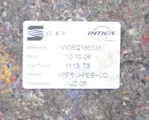 Seat Ibiza 6L Cordoba Teppich Innenraumteppich Innen Boden Bodenbelag schwarz (155708)