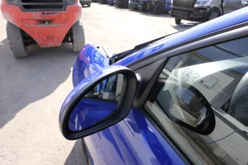 Seat Ibiza 6L mechanischer manuell Spiegel Außenspiegel links blau LS5G surfblue (155710)