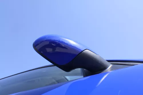 Seat Ibiza 6L mechanischer manuel Spiegel Außenspiegel rechts blau LS5G surfblue (155711)