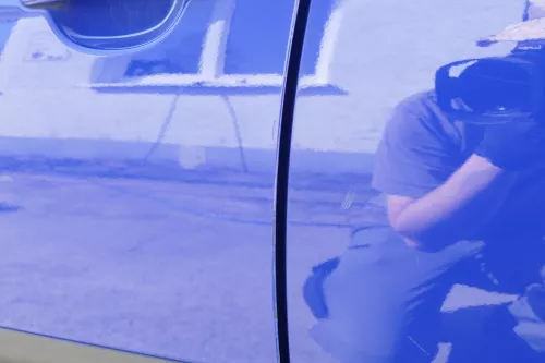 Seat Ibiza 6L Tür Fahrertür 4/5-Türer vorne links blau LS5G ohne Anbauteile (155712)