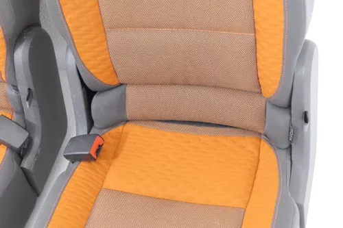 VW Touran Sitz Sitze hinten 1.Reihe Rücksitz alle 3 Stück Isofix Cross orange (155850)
