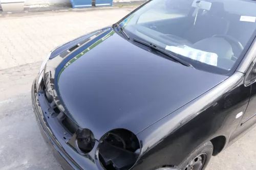 VW Polo 9N Motorhaube Klappe Haube vorne schwarz L041 uni bis ca. Bj. 2004 (155944)