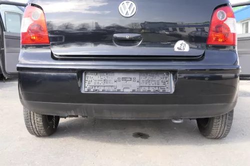VW Polo 9N 9N3 Stoßstange Heckstoßstange hinten schwarz L041 uni black Spoiler