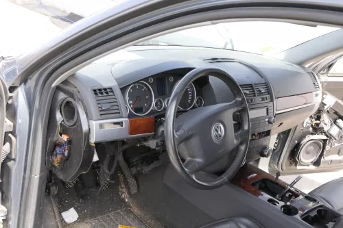 VW Touareg 7L Aschenbecher Mitteltunnel Tunnel Holz Dekor Wurzelnuss Abdeckung T (156036)