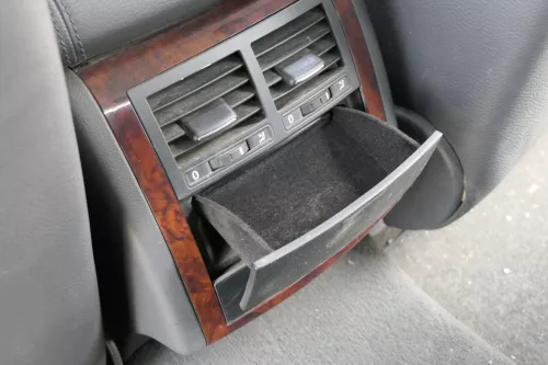 VW Touareg 7L Aschenbecher Mitteltunnel Tunnel Holz Dekor Wurzelnuss Abdeckung T (156036)