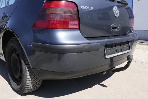 VW Golf 4 Limousine Stoßstange hinten Heckstoßstange Stoßfänger blau grau LC7V c (156271)