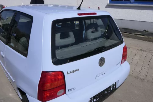 VW Lupo 6X Heckklappe Klappe Kofferraumklappe Scheibe grau blau LR5D ohne Anbaut (156307)