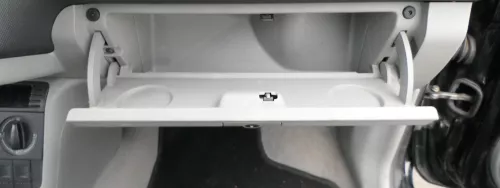 VW Lupo Seat Arosa Handschuhfach Fach Griff Klappe grau 6E1857101 (156311)