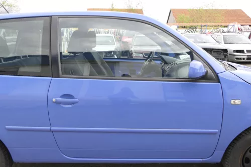VW Lupo Seat Arosa Tür vorne rechts Beifahrertür blau LR5A (mechanischer Fenster