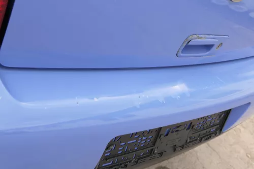 VW Lupo Stoßstange hinten Heckstoßstange Stoßfänger blau LR5A softblau (156890)